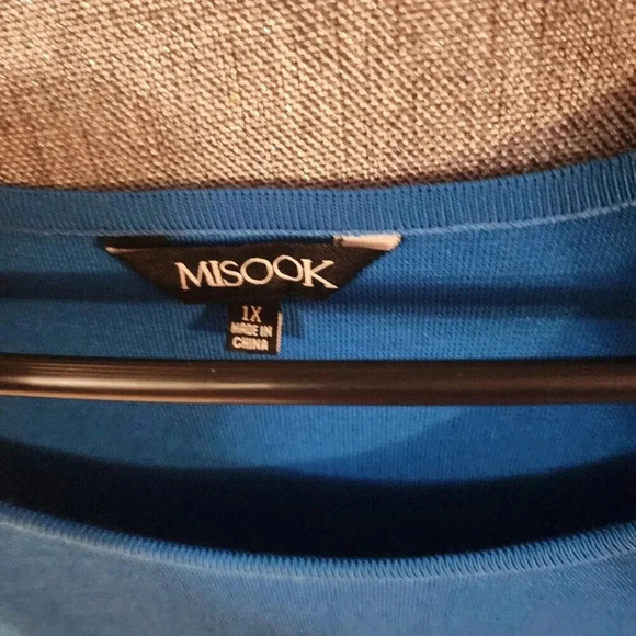 Misook Knit Tank Top Women's Royal Blue Crew Neck Pullover Sleeveless Size 1X - Picture 5 of 10